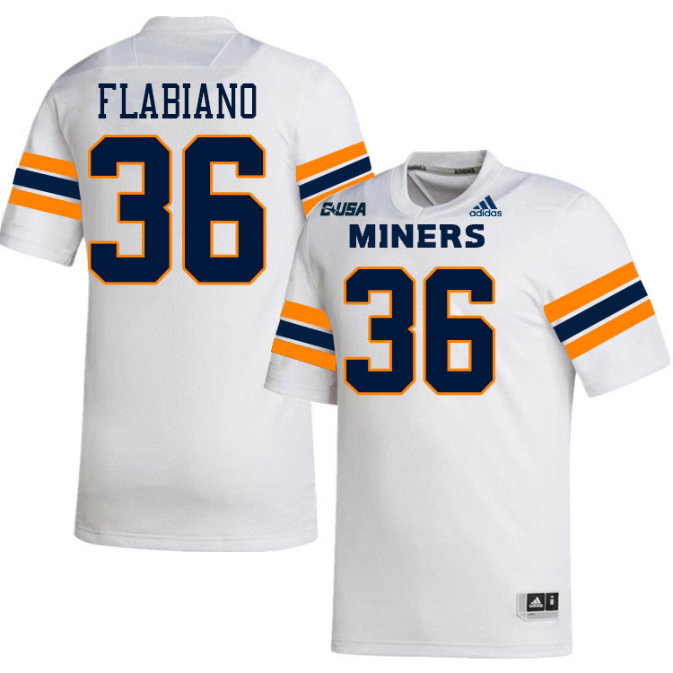 Buzz Flabiano UTEP Jersey,UTEP Miners #36 Buzz Flabiano College Football Jersey,Uniforms-White